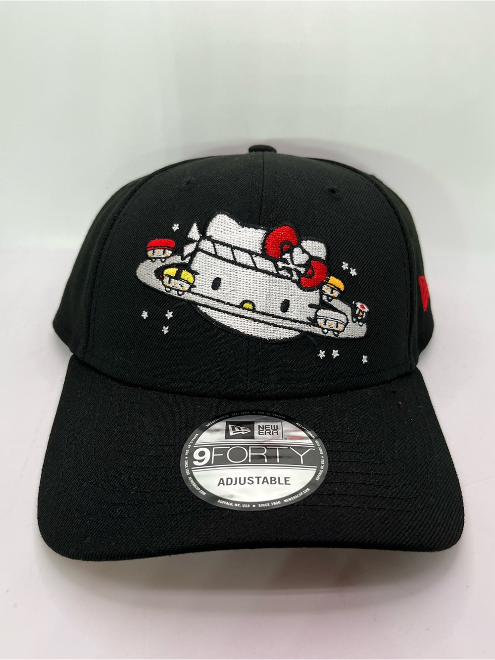 Hello Kitty x Tokidoki Black Baseball Cap with Red Bow Embroidery